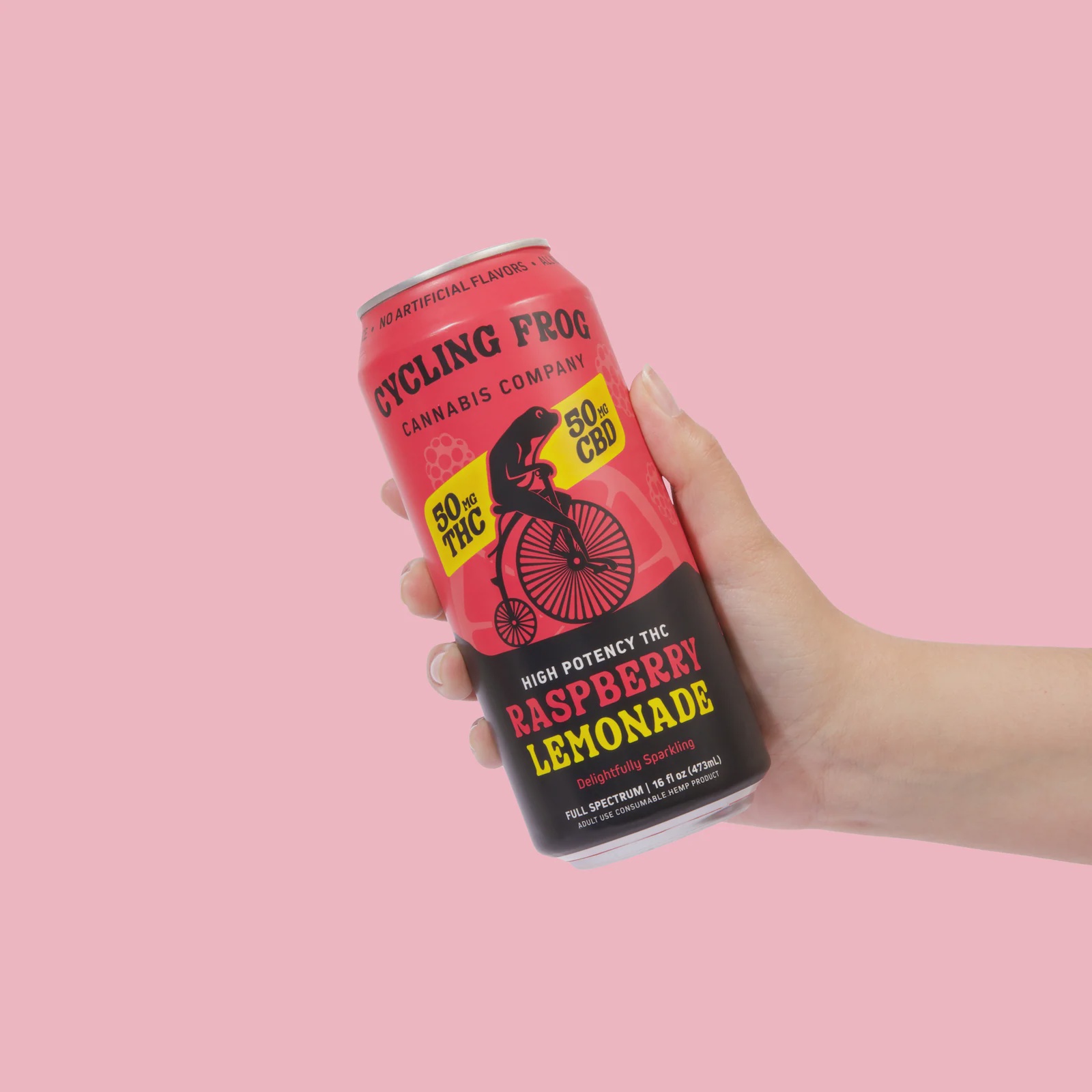 Cycling Frog High Potency THC + CBD Seltzer - Raspberry Lemonade (Single)